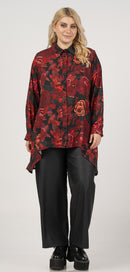 red print shirt - Red Flower