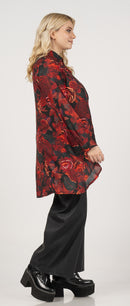 red print shirt - Red Flower