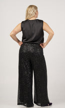 GLITTER TROUSERS - Black