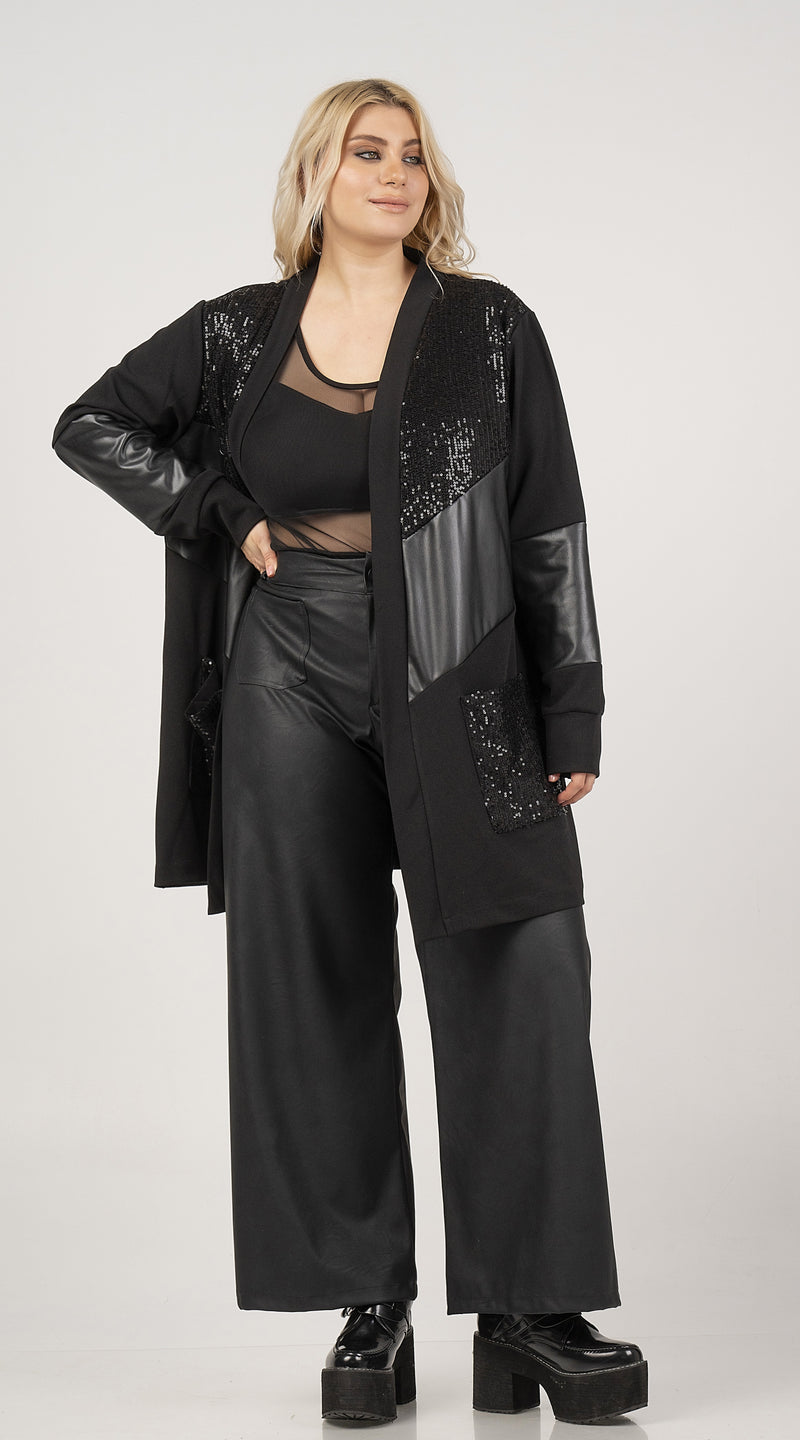 GLITTER JACKET - Black