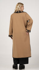 coat - Camel/black