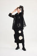 Solveig Woven Twinset - Black & Cream