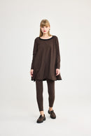 Maeva Knit Blouse - Brown & Black