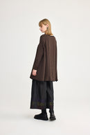 Maeva Knit Blouse - Brown & Black