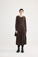 Ashton Striped Knit Dress & Bag - Brown & Black