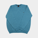Plain Crew Neck Jumper - Aqua