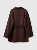 Wrap Belted Coat - Dark Brown