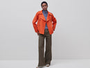 Short Double Breasted Coat - Orange