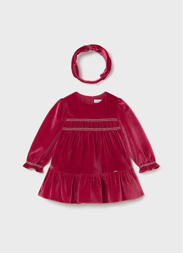 Velvet Dress - Red