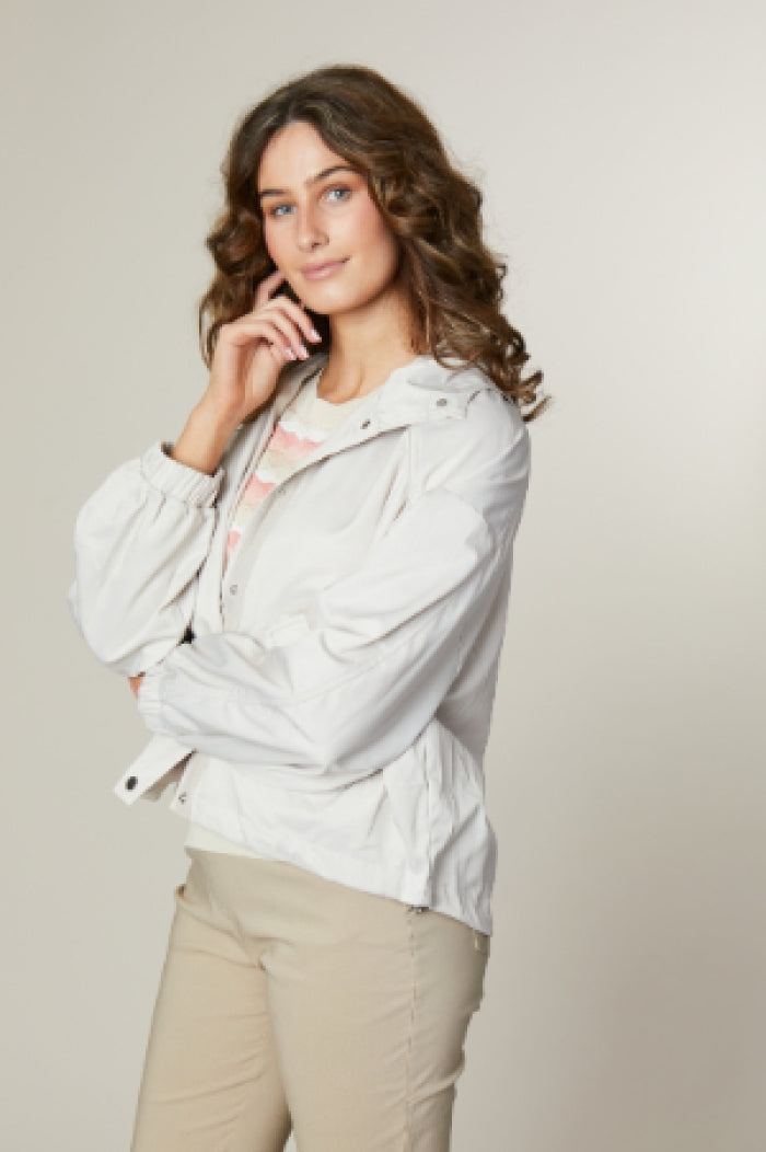 Short Plain Jacket - Cream