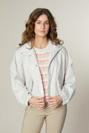 Short Plain Jacket - Cream