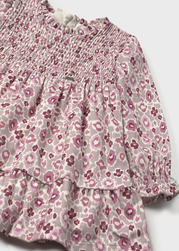 Print Velvet Dress - Crystal