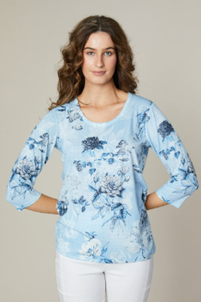 Long Sleeve Top - Light Blue