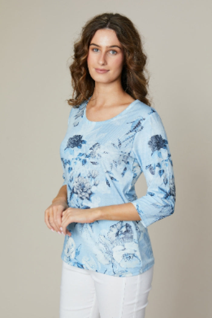 Long Sleeve Top - Light Blue