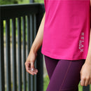 Leah V Neck T-Shirt - Cerise Pink