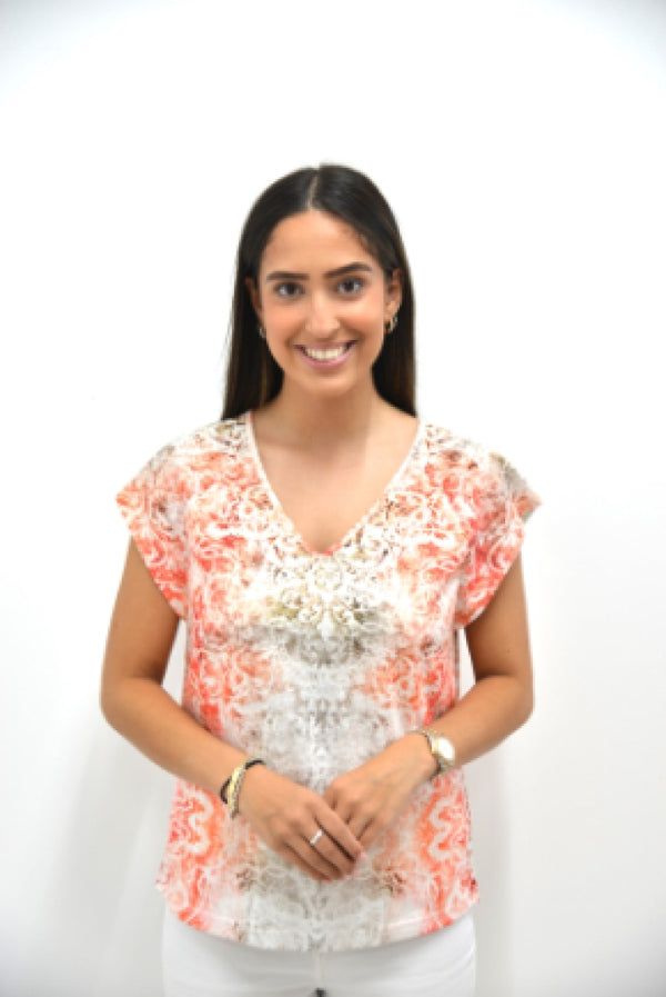 Short Sleeve Top - Orange