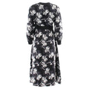 Thalia Midi Dress - Black Floral