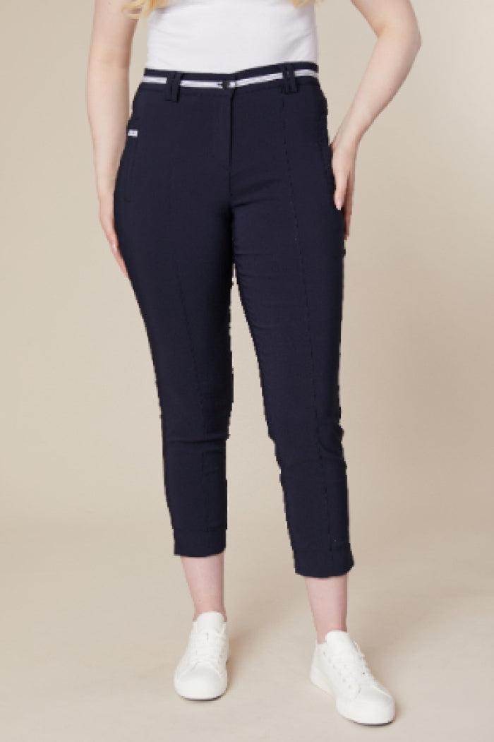Crop Trousers - Deep Navy