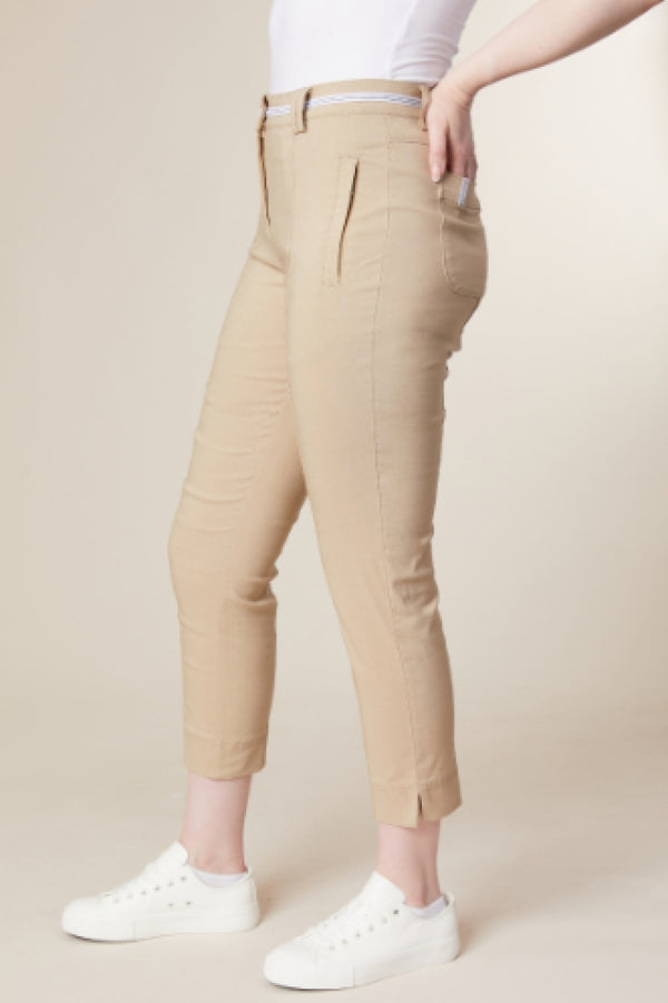 Crop Trousers - Beige