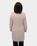 High Collar Long Coat - Mushroom