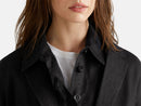 Linen Blend Blazer - Black