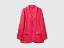 Linen Blend Blazer - Watermelon