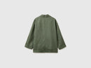 Linen Blazer - Forest Green