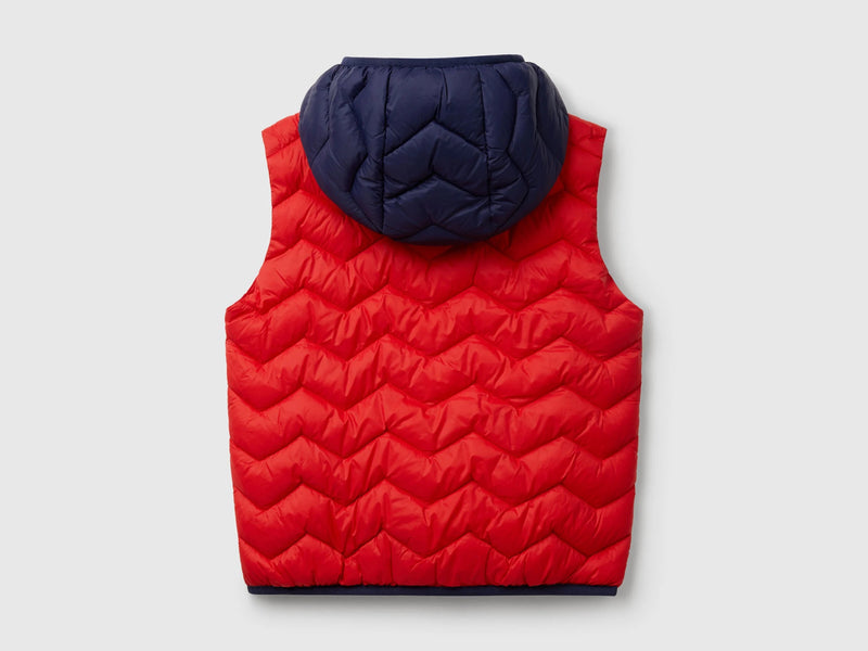Junior Boys Padded Gilet - Red/navy
