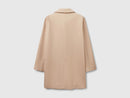 Shirt Collar Button Coat - Beige