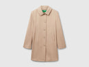 Shirt Collar Button Coat - Beige