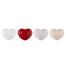 Set of 4 Mini Stoneware Heart Bowls