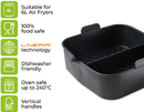 Square Solid Air Fryer Tray with Divider