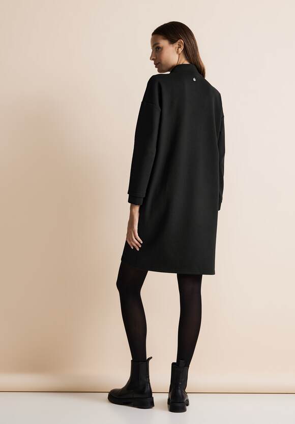 Troyer Sweat Dress - Black