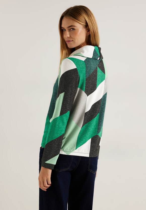 Cosy Geometric Shirt - Easy Green Melange