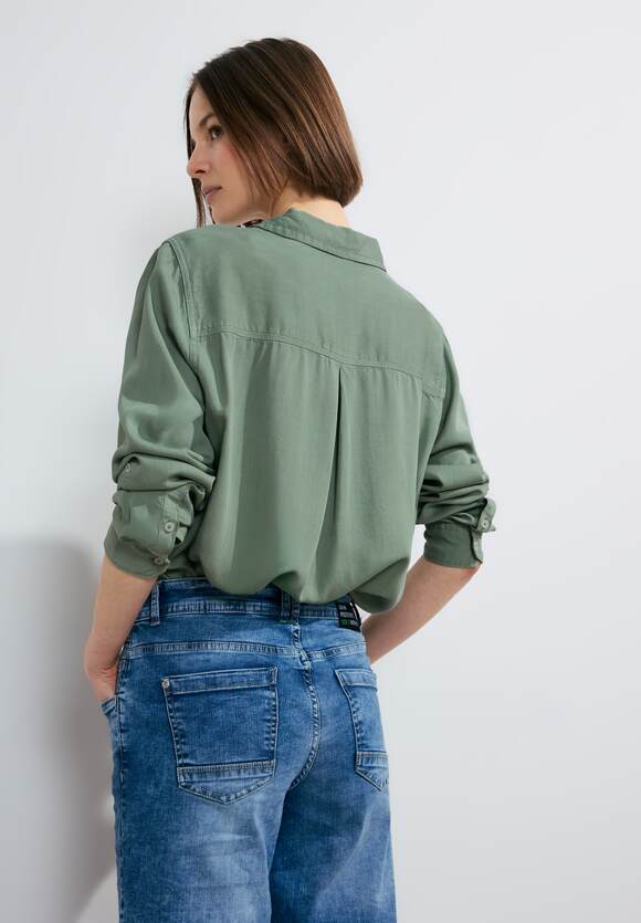 Color Lyocell Blouse - Raw Salvia Green
