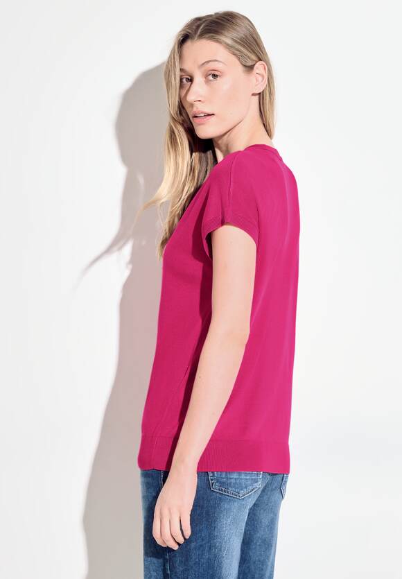 Split Neck Sleeveless Jumper - Pink Sorbet