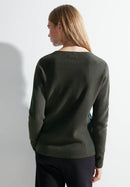 Wording Color Block T-Shirt - Dynamic Khaki