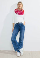 Print And Foil Loop Scarf - Pink Sorbet