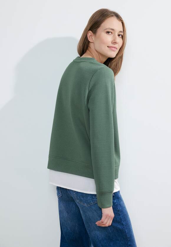 Structured Layering Sweatshirt - Raw Salvia Green