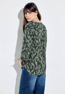 Print Mix Blouse - Strong Khaki