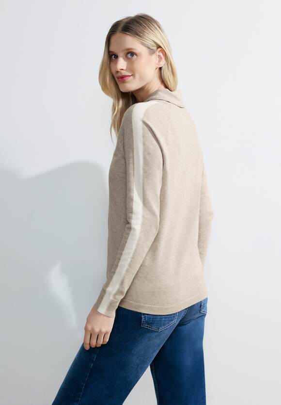 Summer Cosy Fancy Collar Jumper - Sandy Beige Melange