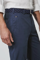 Roma Cotton Trouser - Blue