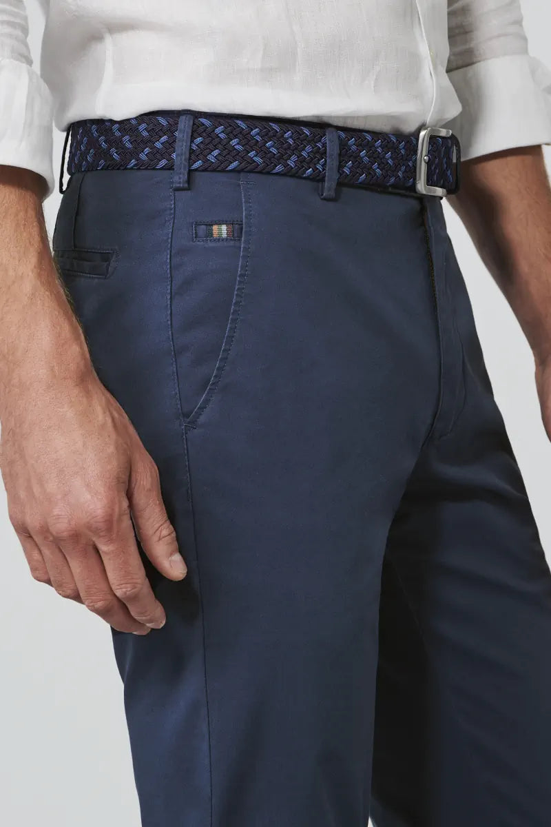 Roma Cotton Trouser - Blue