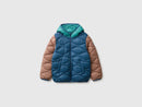 Boys Padded Jacket - Petrol/brown