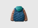 Boys Padded Jacket - Petrol/brown