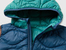 Boys Padded Jacket - Petrol/brown