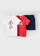 3 Piece Robot Knitwear Set - Tomato