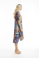 Button through dress - Multi Tropical