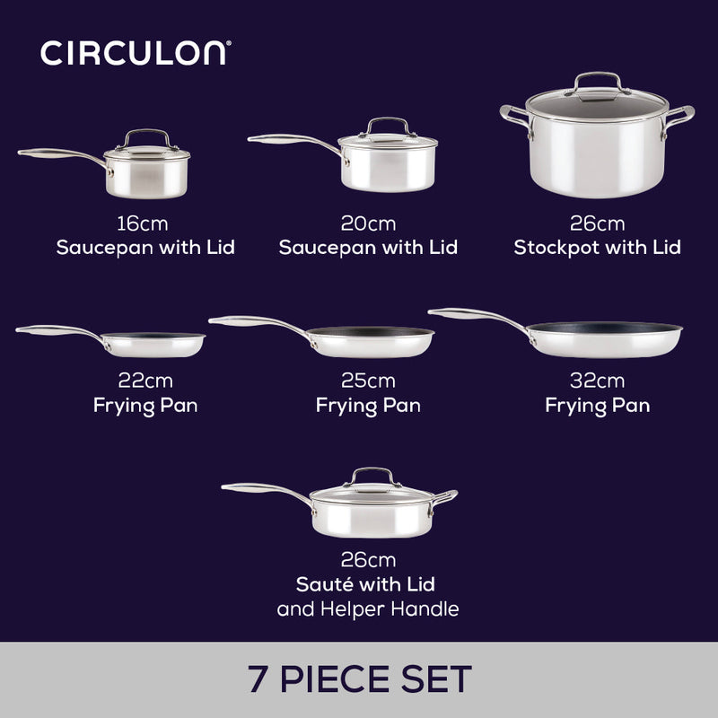 ScratchDefense 7 Piece Cookware Set
