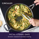 ScratchDefense 30cm Non-Stick Sauté Pan & Lid with Helper Handle